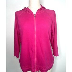 Ralph Lauren Pink Full-Zip Jacket Hooded LRL Activewear Size.XL
